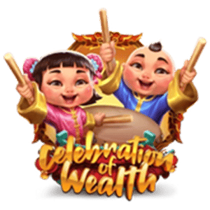 Celebration of wealth slot logo