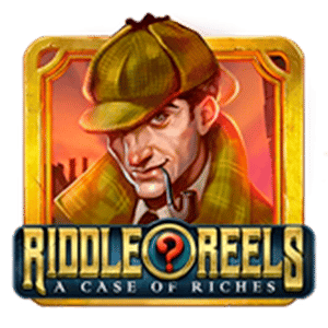 riddle reels a case of riches slot logo
